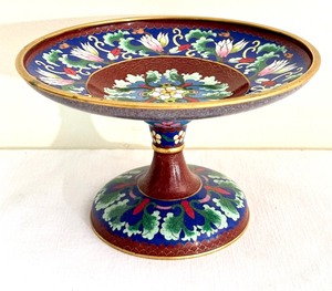 lot 67 image: Vintage Chinese Cloisonn Compote