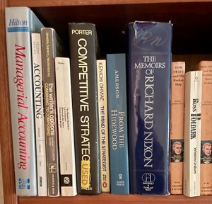 lot 210 image: Variety of Books and Bookshelf