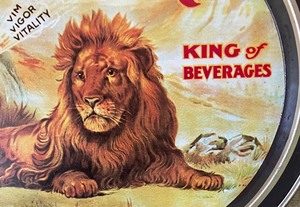 lot 211 image: Vintage Dr. Pepper King of Beverages Tin Tray