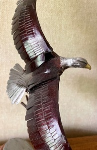 lot 217 image: Majestic Metal Eagle Sculpture