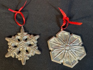 lot 94 image: Gorman Sterling Silver 1991 and 1992 Ornaments