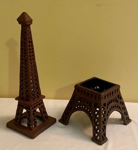 lot 282 image: Cast Iron Eiffel Tower Votive Candle Holder