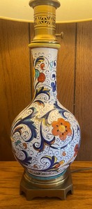 lot 294 image: Colorful Ceramic Table Lamp