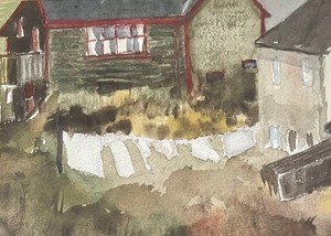 lot 295 image: Fine Original Framed Watercolor Artwork
