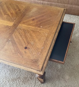 lot 298 image: Vintage Wooden Coffee Table