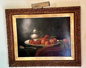 lot 16 image: Vintage Framed Original Oil on Board Still Life Framed Painting
