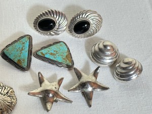 lot 351 image: Variety of Vintage Sterling Silver Earrings