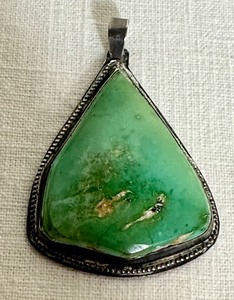 lot 43 image: Sterling Silver and Turquoise Pendant