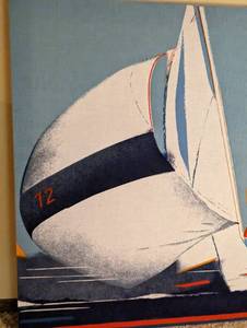 lot 312 image: Large Canvas Sailboat Print