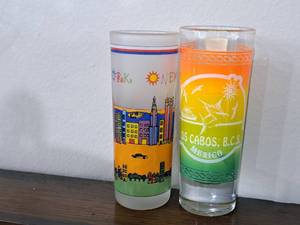 lot 173 image: Lot of (2) Shot Glasses - New York, Los Cabos Mexico