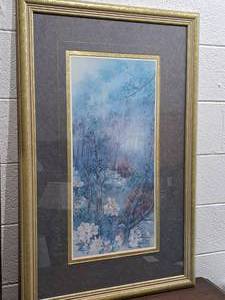 lot 139 image: Wall Art - Floral by Lena Liu Signed , FramedSingle MatteGlass