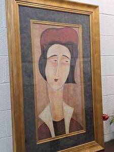 lot 140 image: Wall Art - Portrait , FramedSingle MatteGlass