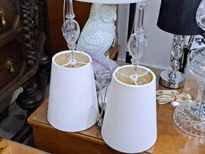 lot 146 image: Lot of (2) 17 Hanging Lights with Lamp Shade