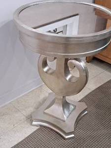 lot 118 image: Mirror Top End Table