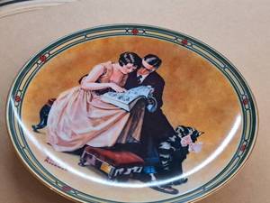 lot 271 image: Edwin K. Knowles A Couples Commitment by Norman Rockwell #17529B Rockwells American Dream Collection Limited Edition Second Issue Collectors Plate