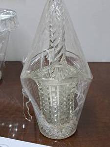 lot 265 image: 12 Basket theme Glass Vase