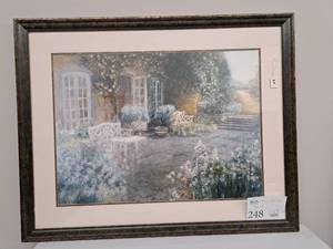 lot 248 image: Wall Art - Garden , Wood FrameSingle Matte