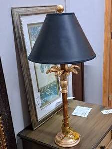 lot 285 image: Table Lamp with Black Lamp Shade
