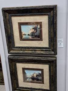 lot 241 image: Lot of (2) Prints - Canal , FramedSingle Matte