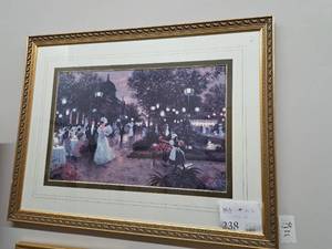 lot 238 image: Wall Art - Wedding Party by C. Kieffen , FramedSingle MatteGlass
