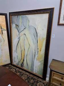 lot 235 image: Painting - Abstract Couple #13650 Signed&Numbered , Framed