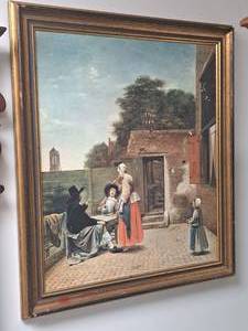 lot 308 image: Wall Art - Patio , Framed