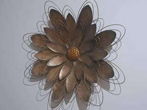 lot 332 image: Flower theme Metal Wall Art