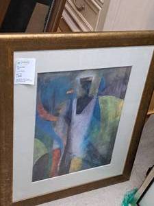 lot 351 image: Wall Art - Abstract by George Nnamdi , FramedSingle Matte