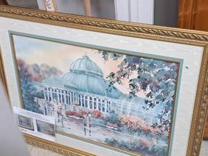 lot 354 image: Print - The Conservatory by Lou Roman #307 Signed&Numbered Date-Limited Edition , FramedSingle MatteConservation Control Glass