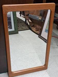 lot 390 image: Wood Framed Wall Mirror