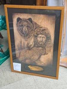lot 380 image: Lithograph - Donna J. Jacobson #102575 Signed&Numbered circa 1991 , Wood FrameGlass