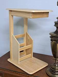 lot 373 image: Wood Side Table 2-tier