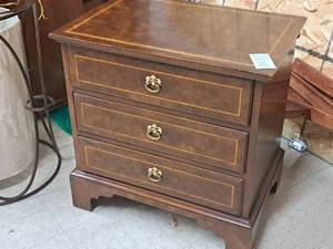 lot 370 image: E.J. Victor Wood Night Stand 3-drawer