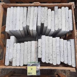 1 Pallet of&nbspSilver Travertine Coping 2, Varied Sizes