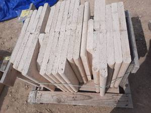 1 Pallet of&nbspCream Travertine Coping 2