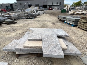 1 Pallet of Silver Travertine Slabs. 2 - 30 Sq. Ft.