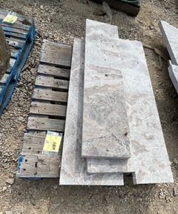 1 Pallet of Silver Travertine Slabs. 2 - 30 Sq. Ft.