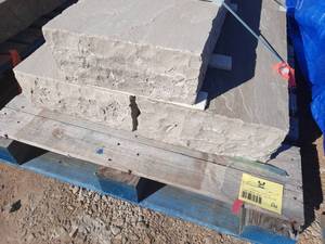 1 Pallet of (3) Sandstone Steps 36 L x 16 W x 6 H