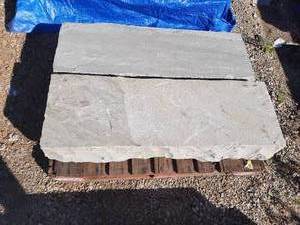 1 Pallet of (2) Sandstone Steps 48 L x 16 W x 6 H and  L 48 x 16 W x 7.5 H
