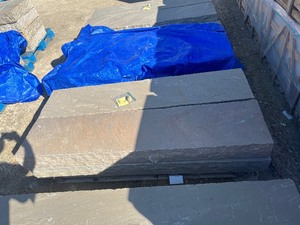 1 Pallet of (4) Sandstone Steps 72 L x 16 W x 6 H