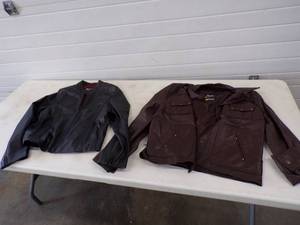 Pair of Womens Leather Coats Size L