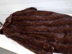 Fur Coat and Hat Size L-XL