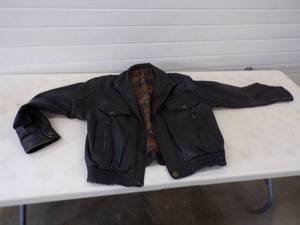 Mens Leather Coat Size 54