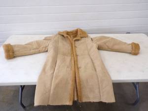 Womens Leather Coat Size L