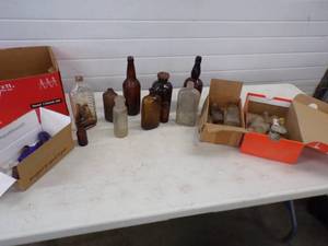 Huge lot of Vintage Glass Bottles
