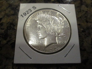 lot 4 image: 1923-S Peace Silver Dollar