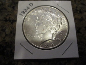 lot 6 image: 1934-D Peace Silver Sollar -Semi Key Date