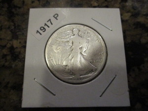 lot 24 image: 1917-P Walking Liberty Half Dollar