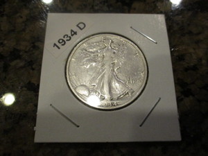 lot 28 image: 1934-D Walking Liberty Half Dollar