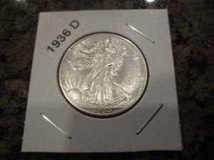lot 32 image: 1936-D Walking Liberty Half Dollar